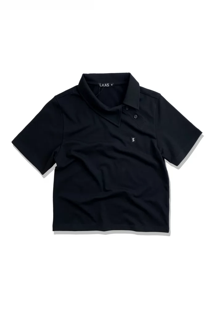 ÁO POLO CỔ XÉO ĐEN