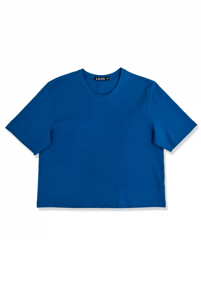 ÁO THUN COTTON TAY NGẮN XANH CỔ VỊT