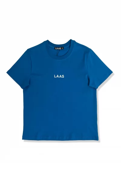 ÁO THUN COTTON IN LAAS XANH CỔ VỊT