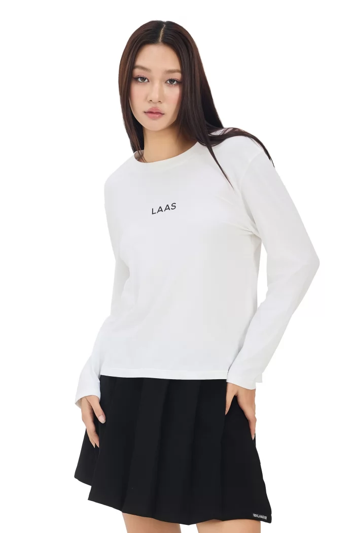 ÁO THUN COTTON IN LAAS TAY DÀI TRẮNG