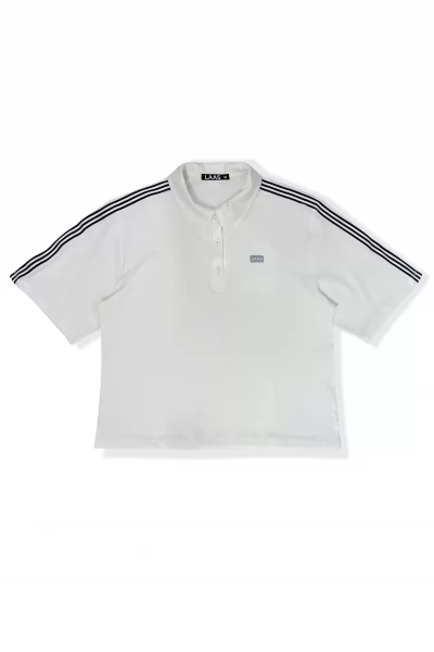 ÁO POLO COTTON DÂY VIỀN TRẮNG