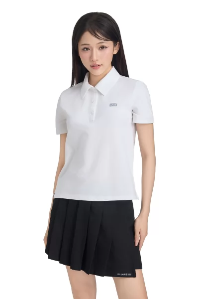 ÁO POLO CVC TAY NGẮN TRẮNG