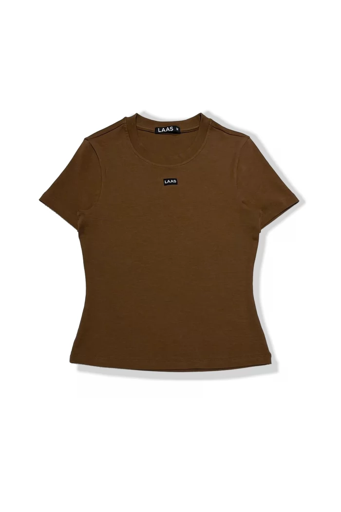 ÁO RIP COTTON TAY NGẮN NÂU ĐẤT