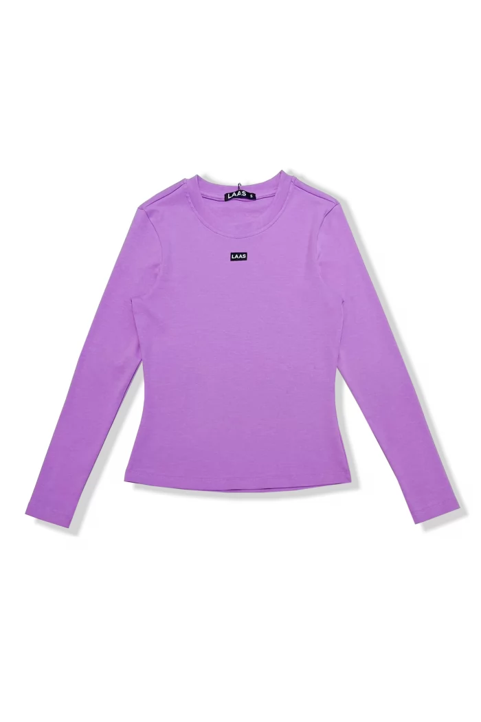 ÁO RIP COTTON TAY DÀI TÍM