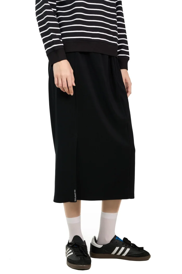 CHÂN VÁY SUÔN GÂN ĐEN