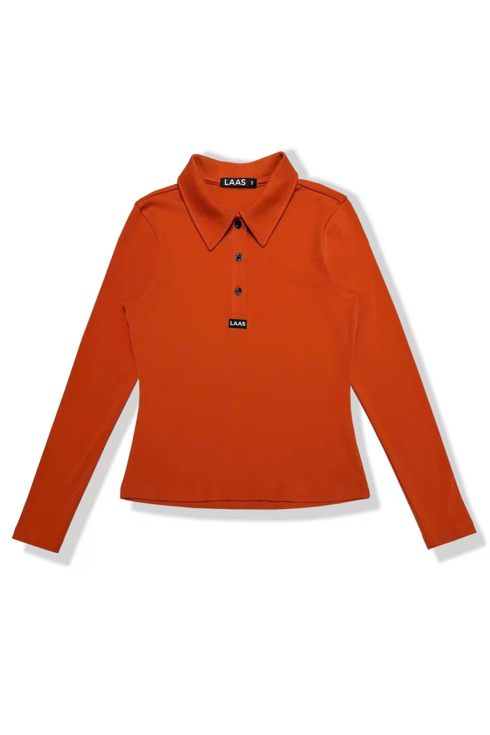 ÁO POLO RIP COTON TAY DÀI CAM NGÓI