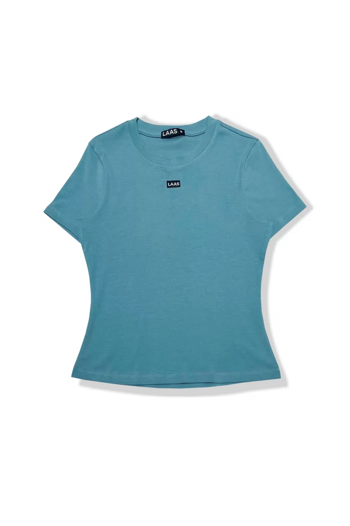 ÁO RIP COTTON TAY NGẮN XANH LƠ