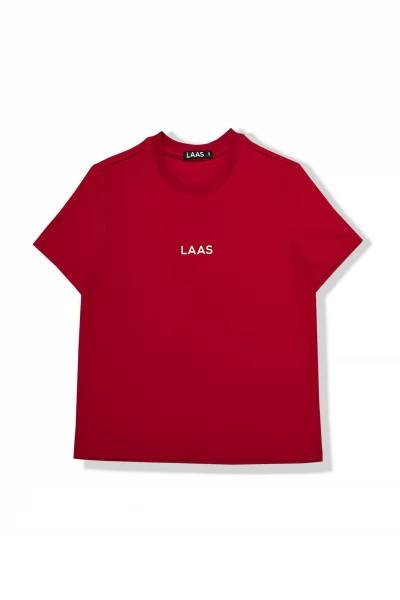 ÁO THUN COTTON IN LAAS ĐỎ ĐÔ