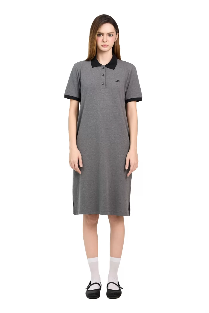 ĐẦM POLO CÁ SẤU SUÔN XÁM TIÊU