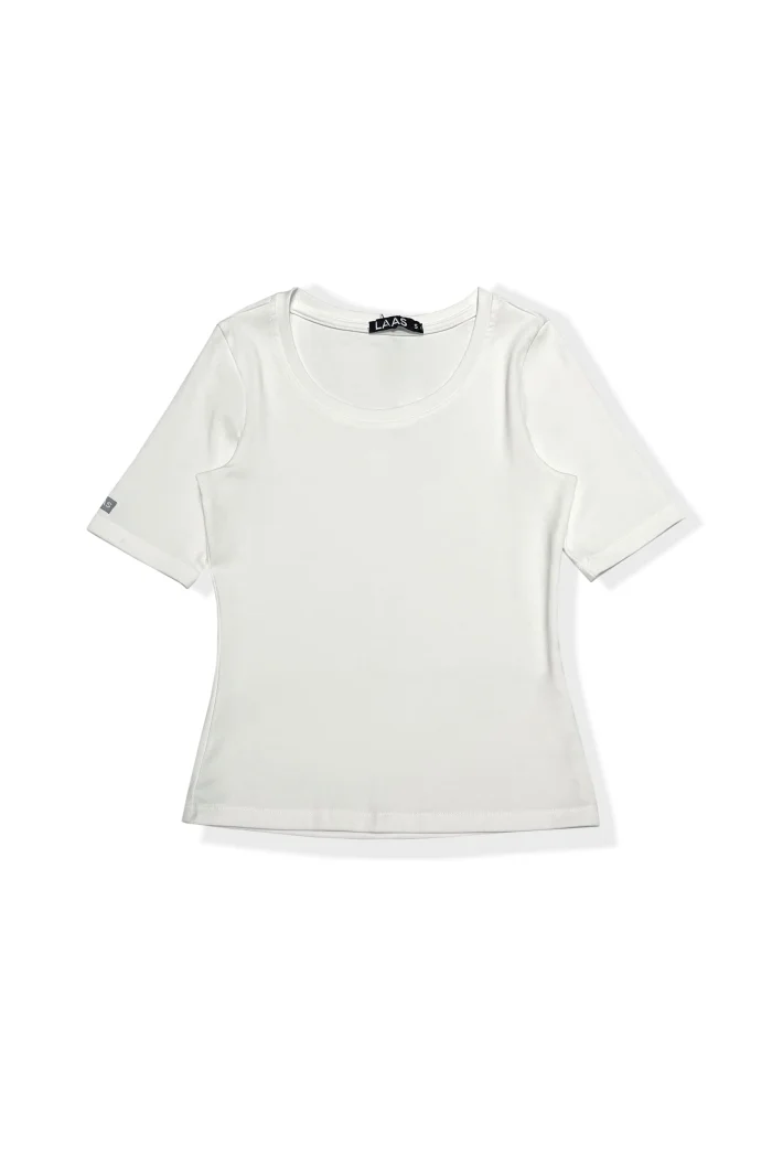 ÁO RIP COTTON CỔ RỘNG TRẮNG