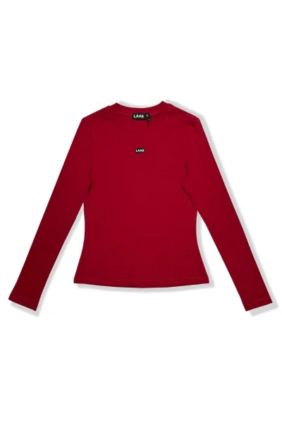 ÁO RIP COTTON TAY DÀI ĐỎ ĐÔ