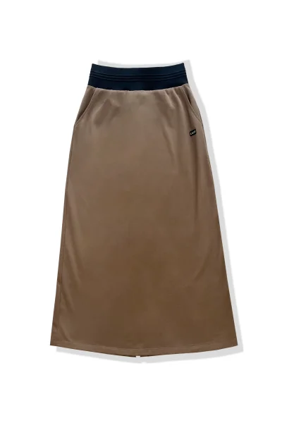 CHÂN VÁY DÀI CÁ SẤU NÂU